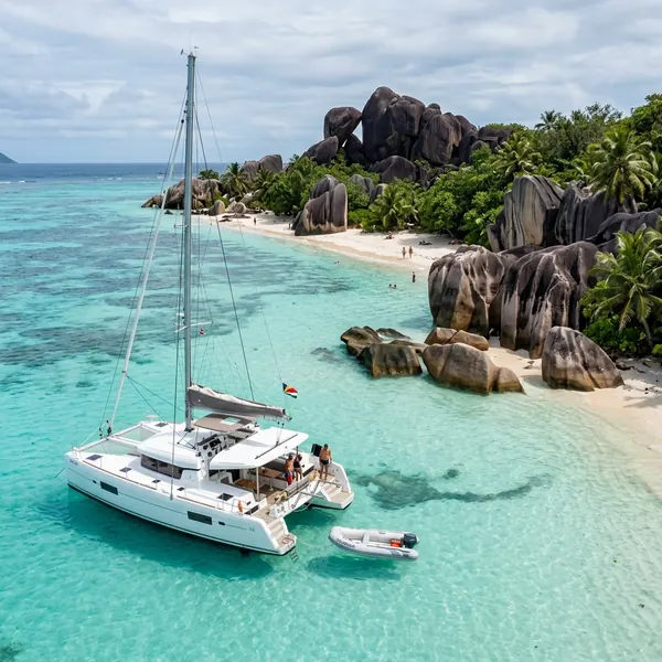 Lagoon 42 for charter in Seychelles