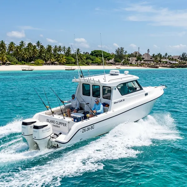 Silver Craft 36 for charter in Zanzibar